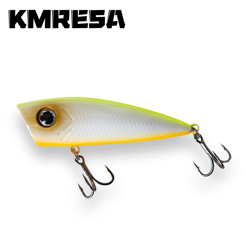 

New Fishing Lures Topwater Popper Bait 6.3cm 6.3g Hard Bait Trout Bass Artificial Wobblers Plastic Lure Fishing Tackle with Hook