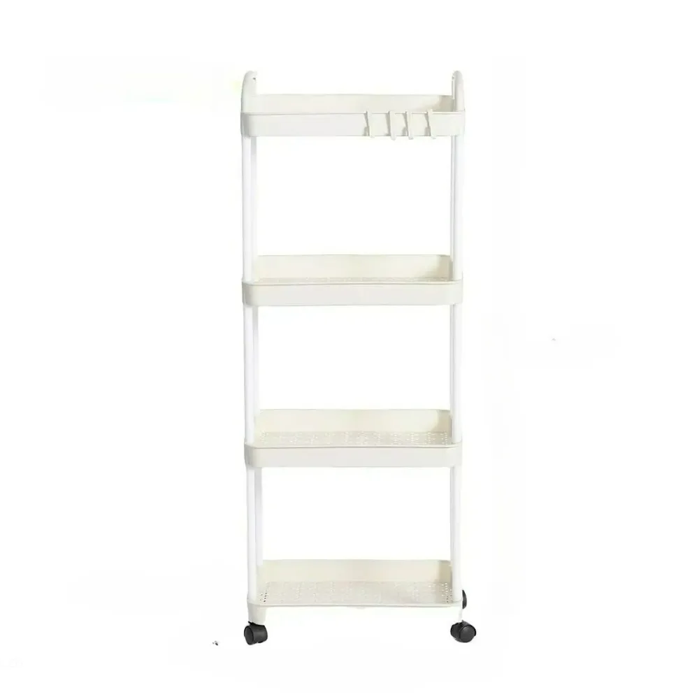Household Multi-layer Small Cart Storage Rack Floor To Floor Kitchen Bedroom Bathroom Storage Rack Storage Rack With Wheels