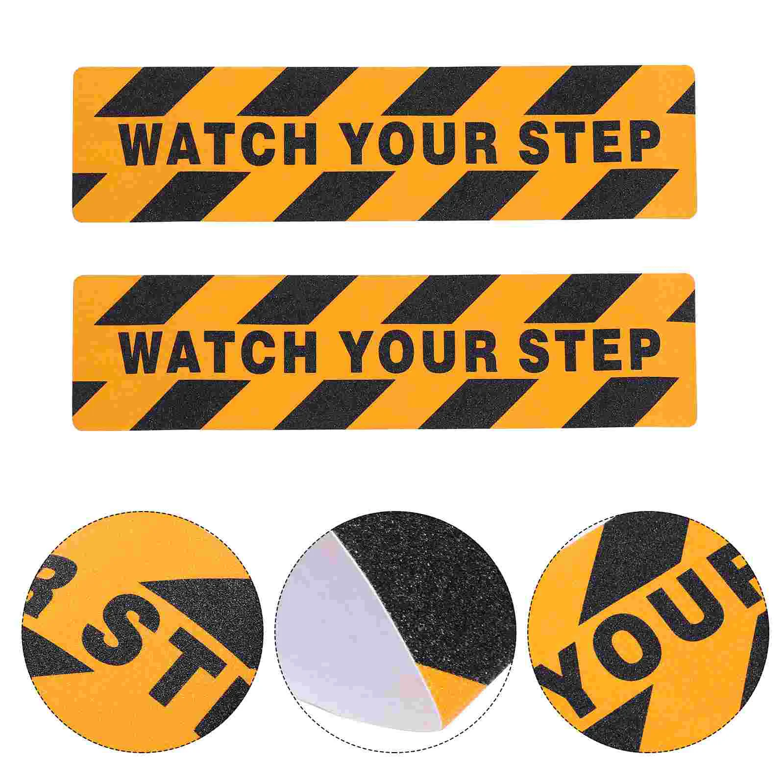 4 Pcs Stickers Non-slip for Steps Anti- Floor Walkway Non-skid Stair Black Strip Flooring Nonslip