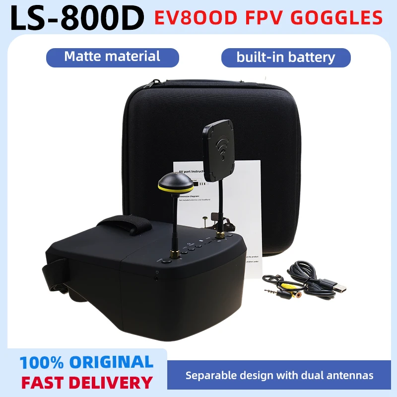 

EV800D 5,8G 40CH 5-дюймовая гарнитура HD DVR Видеоочки Различные очки FPV W/25-1300mW FPV Передатчик VTX для RC FPV Drone
