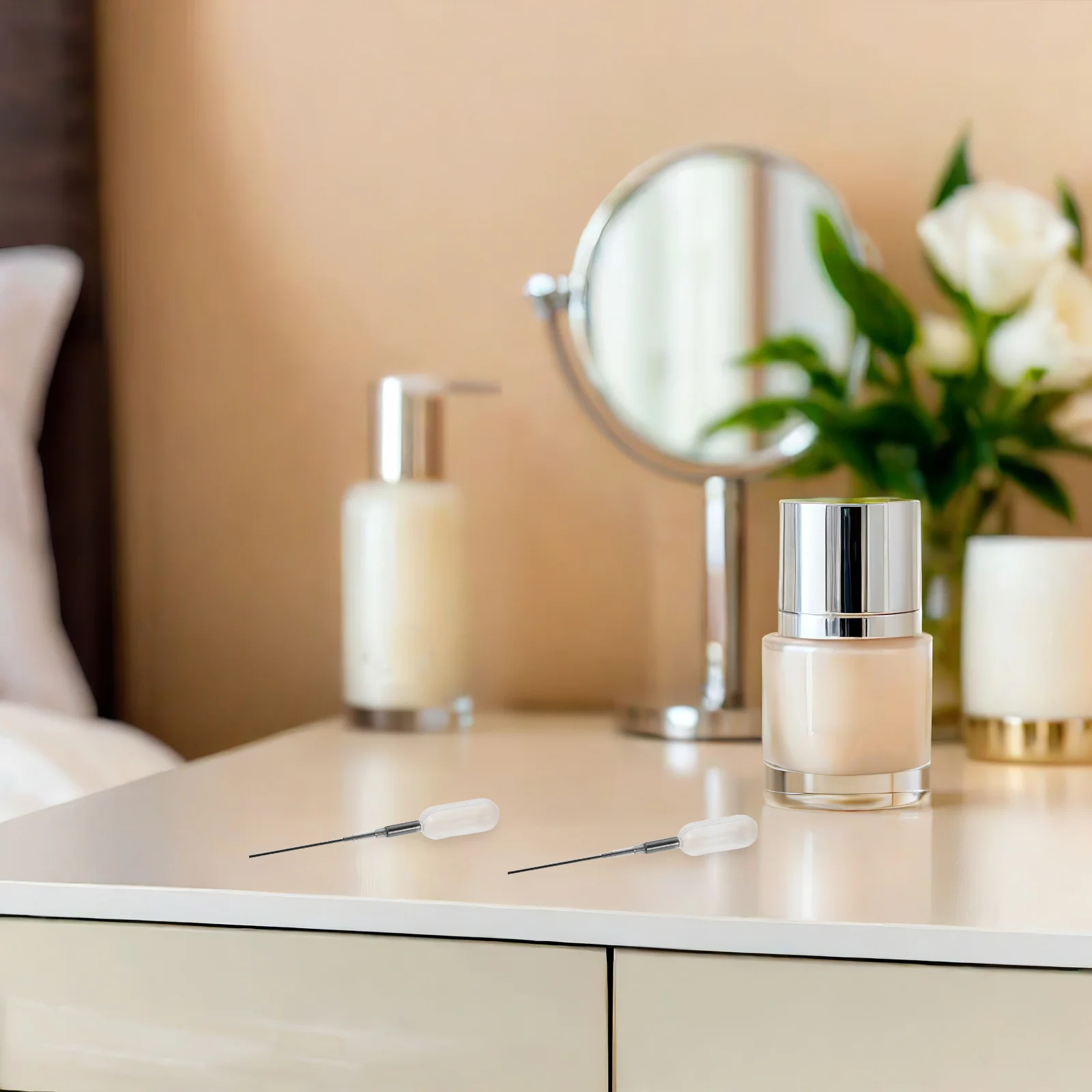 

4pcs Essential Oil Dropper Bottles Plastic Transfer Pipettes Precise Control For Perfume Making Aromatherapy Skincare Diy Lab