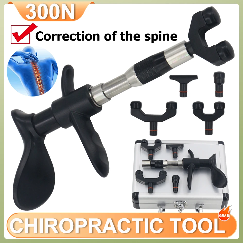 

2023 New Chiropractic Adjustment Tools 6 Levels 4 Heads Massager Therapy Joint Pain Manual Gun Spine Adjust Vertebration Tools