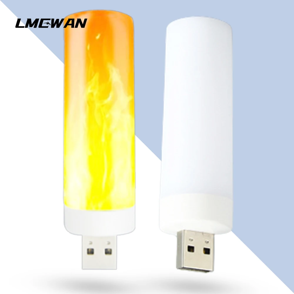 

Декоративная светодиодная лампа пламени, USB-разъем, с динамическим эффектом пламени, для бара, ресторана, вечерние