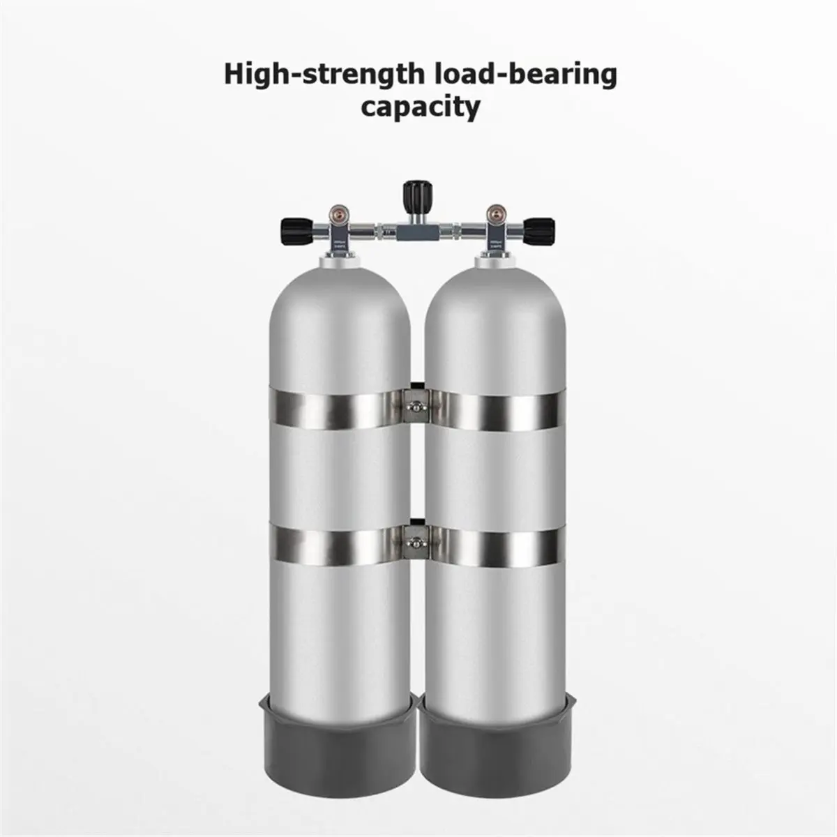 T22C Diving Double Cylinder Bottles Retainer Diving Tanks Band Carry Rings Double Twin Cylinder Tanks Mounting Band