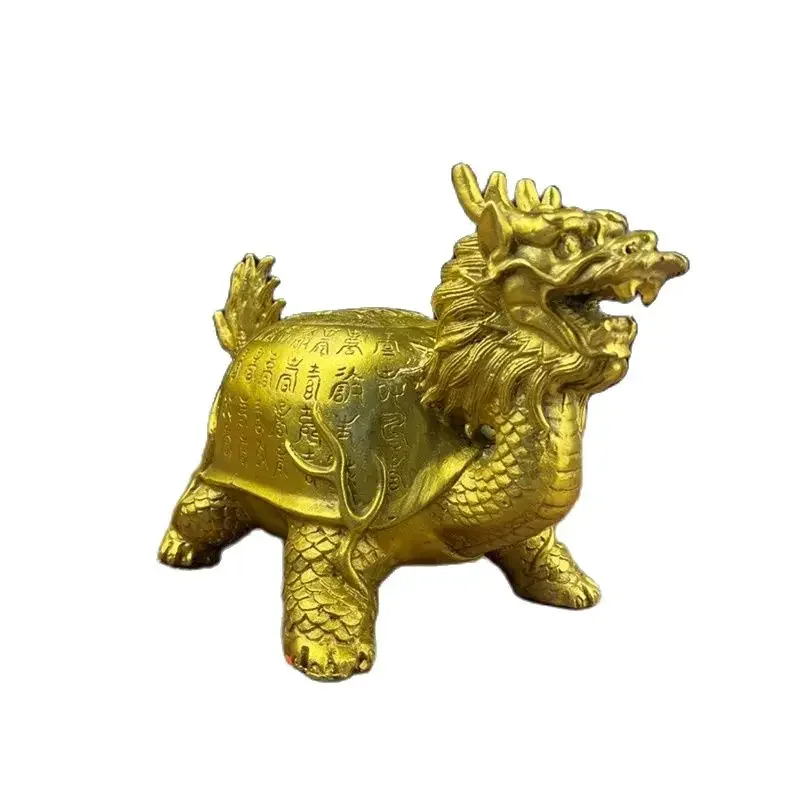 Jinggong horse Ornament Brass Baishou Turtle Longevity Character Dragon Turtle Home Furnishings Head Turt