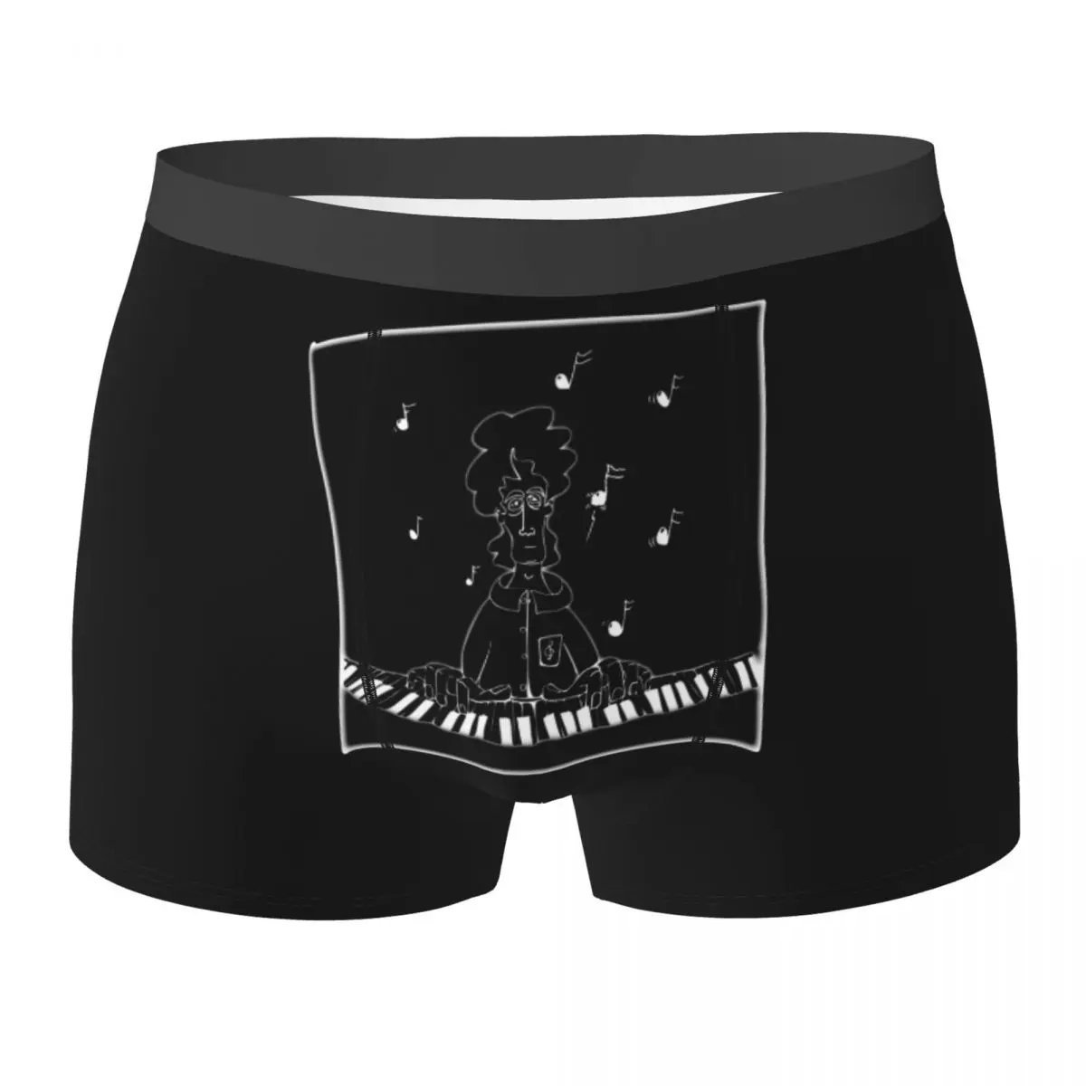 

Boxer Underpants Shorts Piano Note Panties Male Ventilate Underwear for Homme Man Boyfriend Gifts