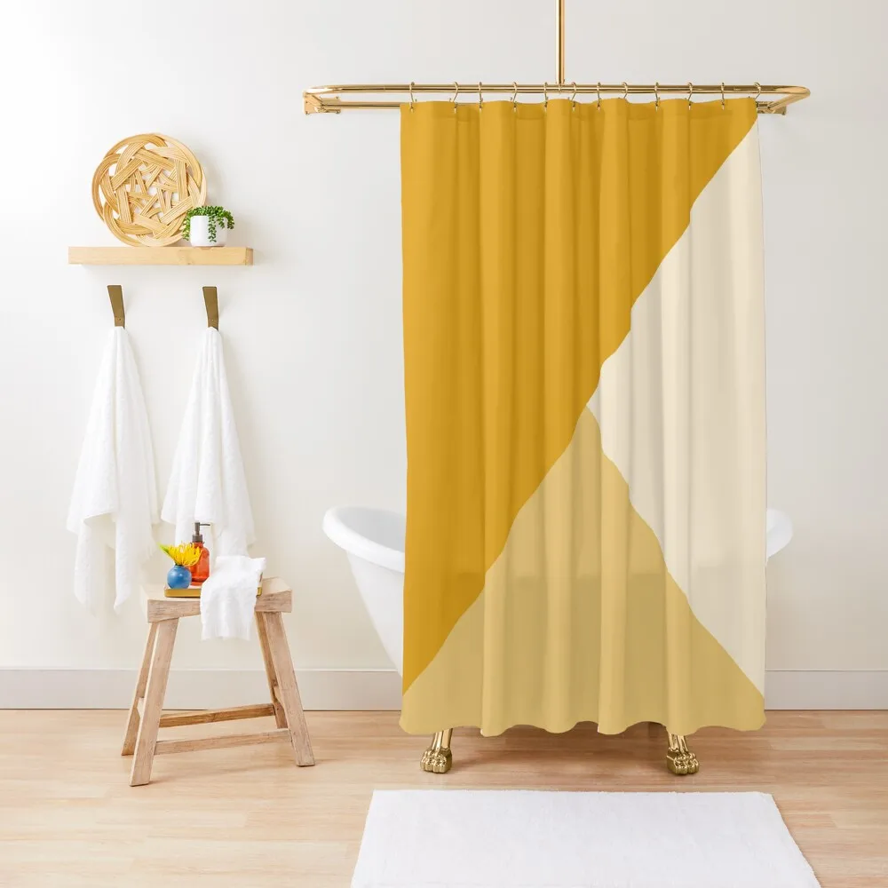 

Gradient Geometry - Mustard Shower Curtain Shower Curtain Bathroom