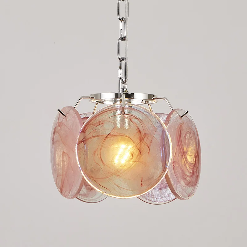 

Italy Design Murano Glass Ceiling Lamp Tiers Round Polychrome Leaf Chandelier Light Fixture for Bedroom Dining Room Kitchen