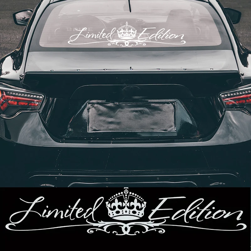 

1 Pack Limited Edition Royal Crown Car Decal - Large Windshield Vinyl Sticker for Sports Cars (Waterproof, Matte Finish)