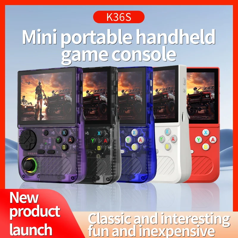 K36S factory outlet Retro Handheld Video Game Console Linux System 3.5 Inch IPS Screen Portable Pocket Video Player 64 GB Games