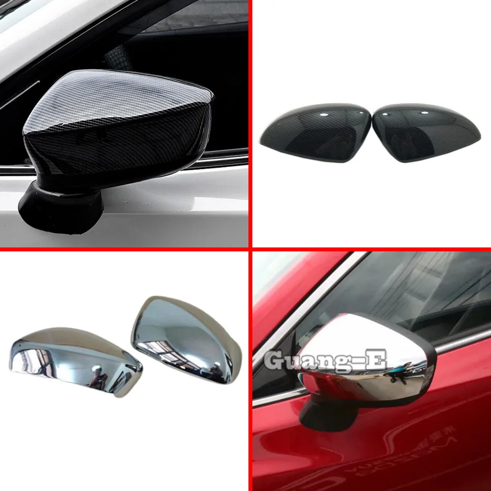 

Car ABS Chrome Back Rear View Rearview Side Mirror Strip Stick Trim Panel Lamp 2pcs For Mazda6 Mazda 6 Atenza 2017 2018 2019