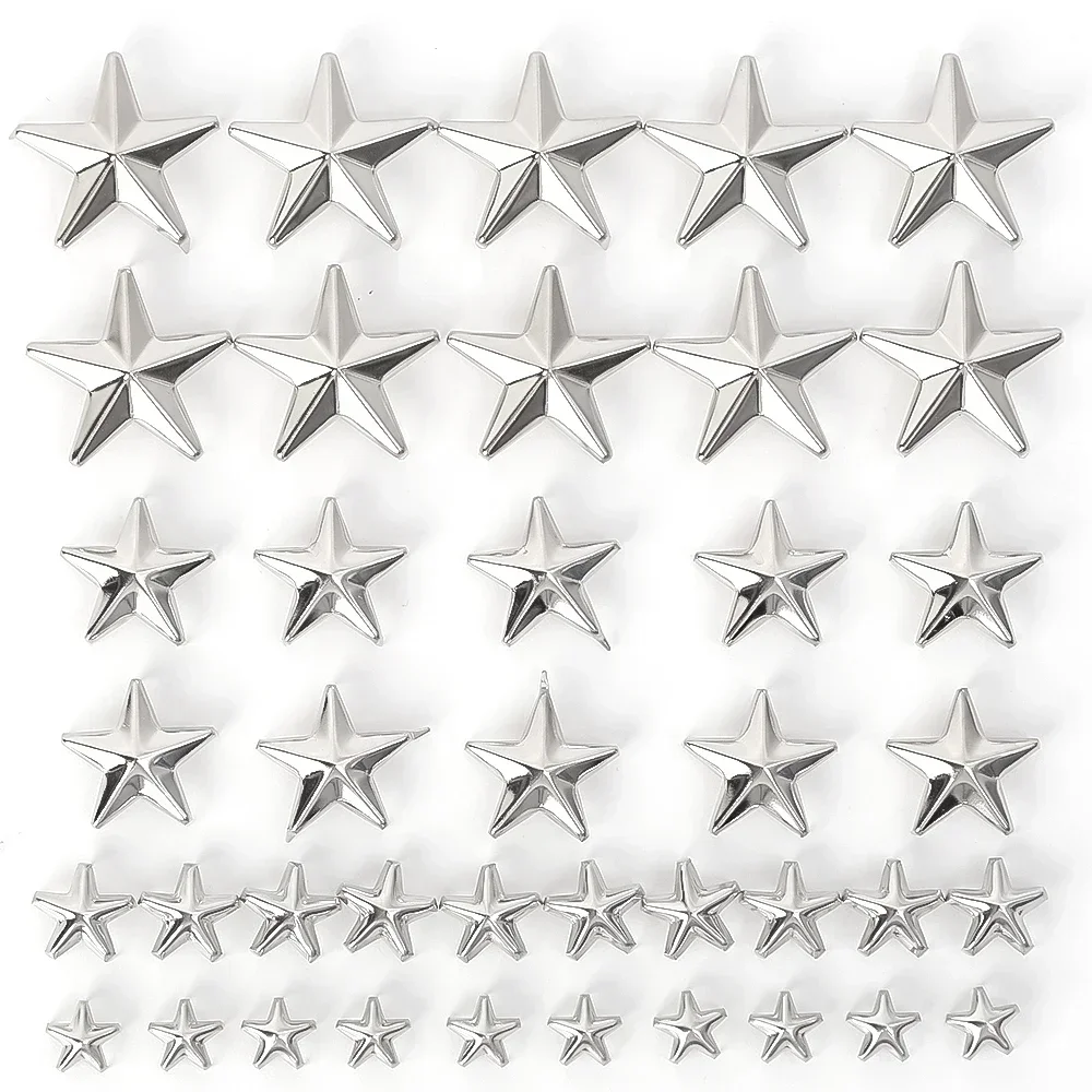 Wholesale Metal Star Rivets DIY Leather Clothes Shoes Bags Handmade Nails Head Studs Spikes Accessories Clothing Sewing Decor