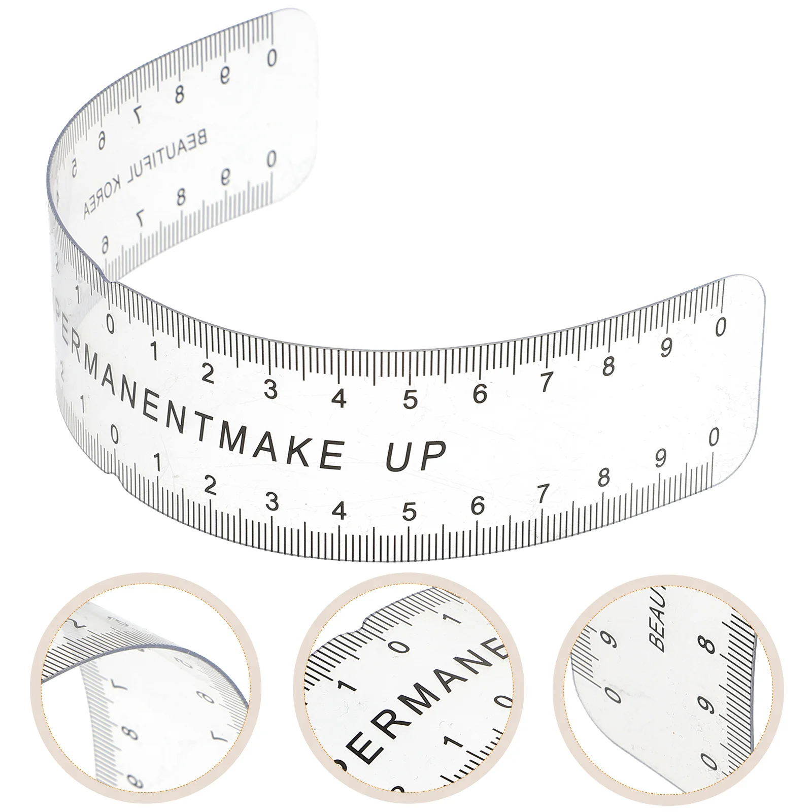 

1pc Eyebrow Embroidery Curved Ruler Plastic Permanent Positioning Radian Ruler Eyebrow Ruler Eyebrow Shaper Ruler