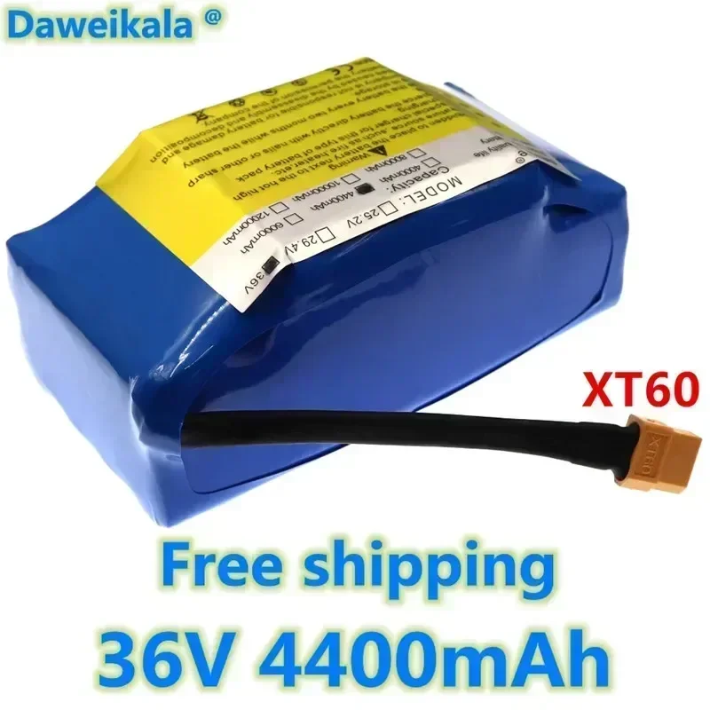 

36V Superior lithium-ion rechargeable battery 4400 mAh 4.4AH lithium-ion battery for electric self-suction hoverboard unicycle