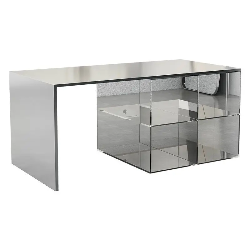 Clothing store Nakajima table display table, acrylic water table, stainless steel high and low table combination