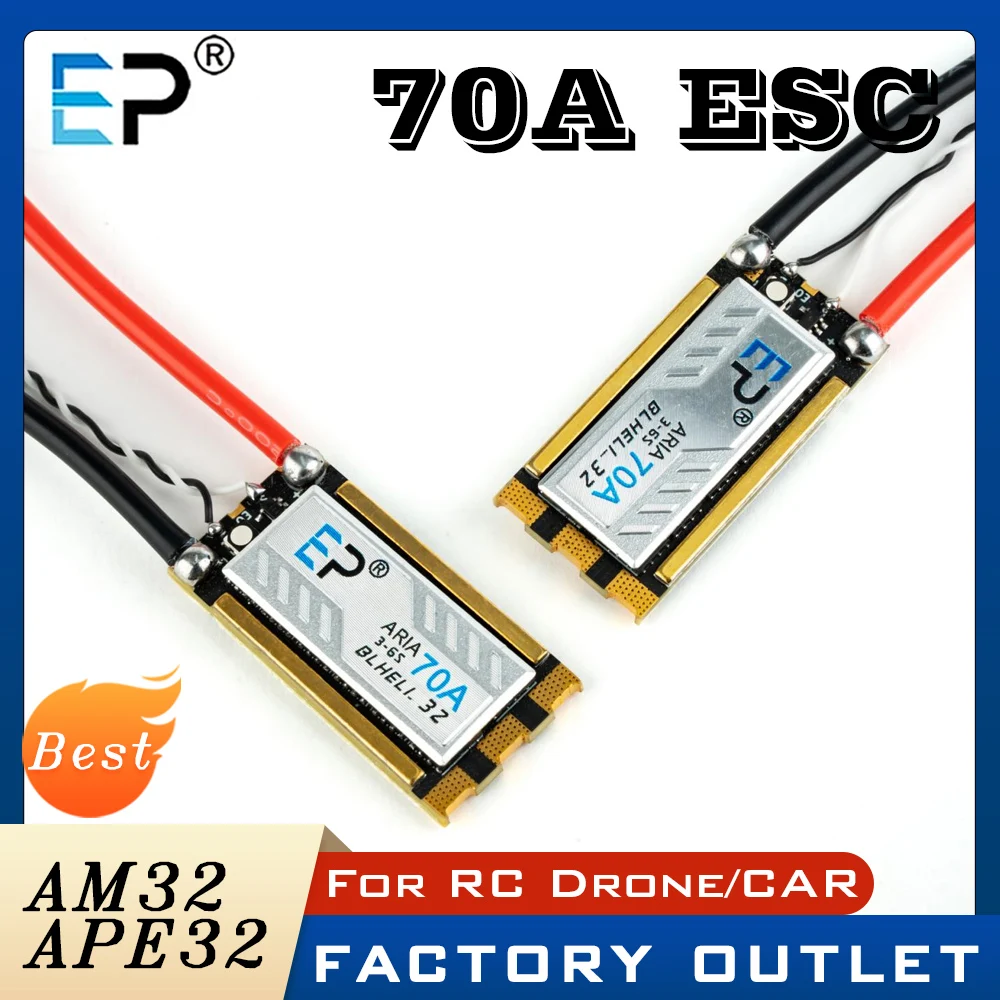 E-Power APE32 70A AM32 Brushless ESC 3-6S Durable High Performance FPV Racing Quadcopter