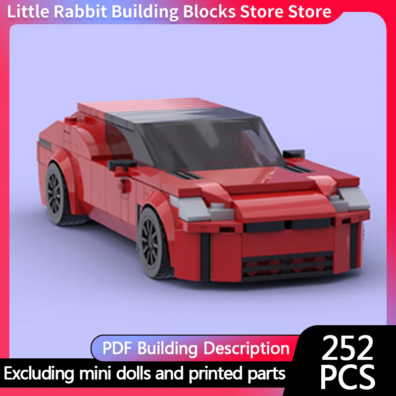 City Car Model MOC Building Bricks High Performance Sports Coupe Modular Technology Children Holiday Gifts Assemble Toys Suit