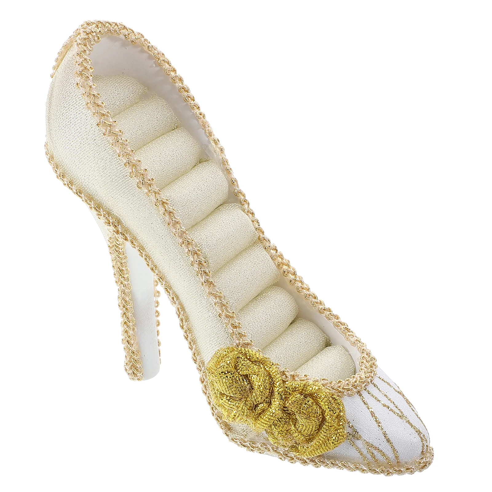 

High Heel Shoe Jewelry Display Stand Glitter Finish Stable Organizer Earring Holder Necklace Storage Retail Vendor