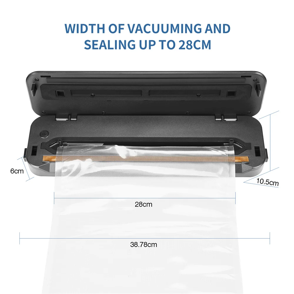 Imagem -05 - Ink- Sealautomático à Vácuo Máquina de Selagem Cortador Embutido Mais Longo Preservation Modos de Selagem Secos e Moist Ink-vs01