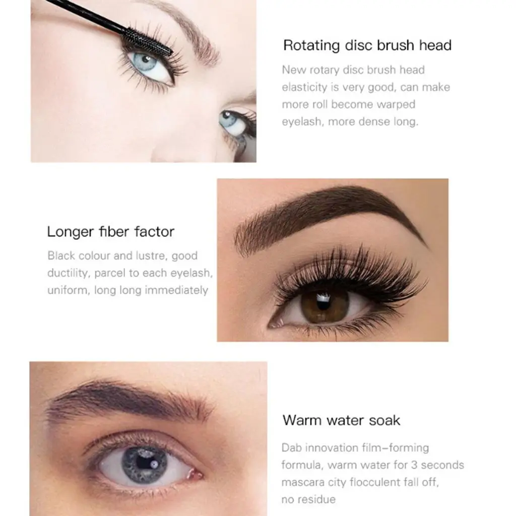 Fiber Lash Mascara Waterproof Curling Mascara Extra volume oogmake-up voor doe-het-zelf container schoonheidssalon thuis