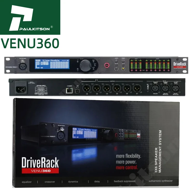 Paulkitson Audio Processor DBX VENU360 Professional Audio Processor 3 In 6 0ut Audio Processor Sound Equipment Sound System