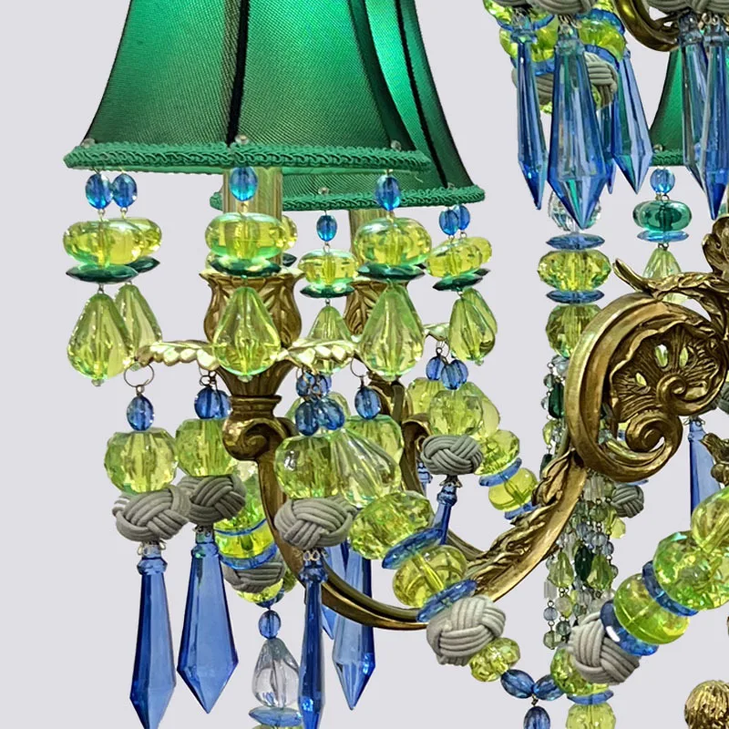 مصباح مكتبي فرنسي من النحاس بالكامل، غرفة نوم دراسة فنية عتيقة