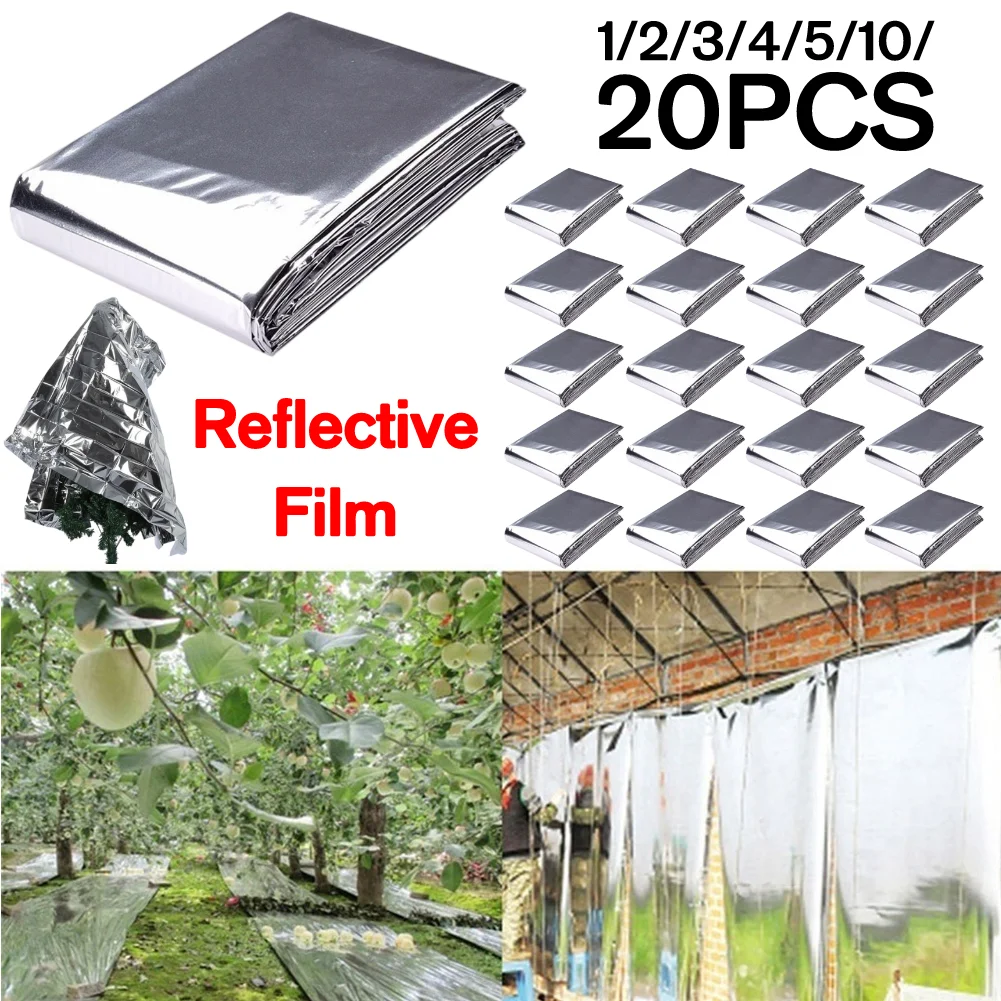 210x120cm Silver Reflective Film Environmental Portable Light Healthy Security Plants Cover Greenhouse Covering Foil Sheets