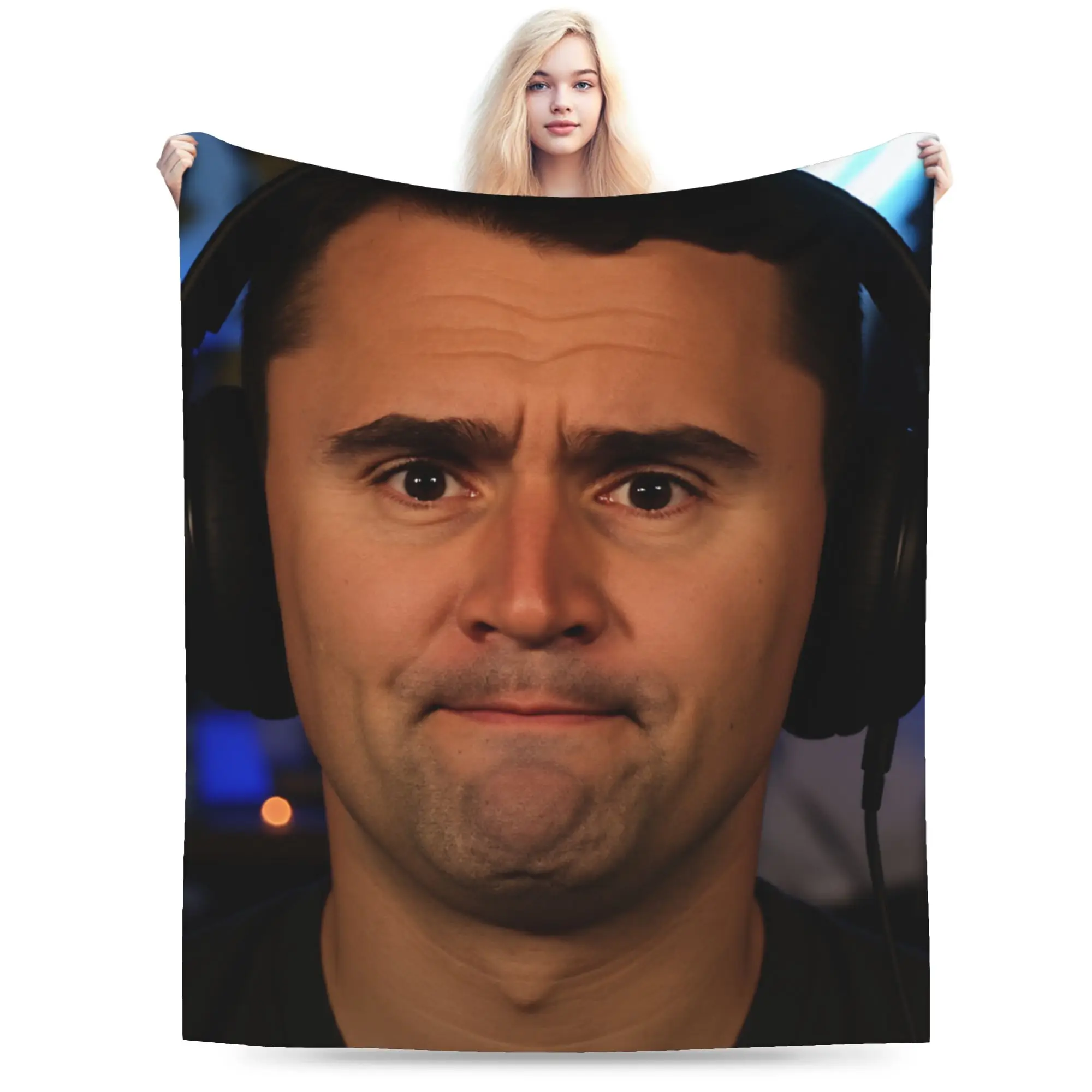 Charlie Kirk Funny Meme Blanket Quality Warm Soft  Bedding Throws Winter Camping Couch Bed Aesthetic Bedspread