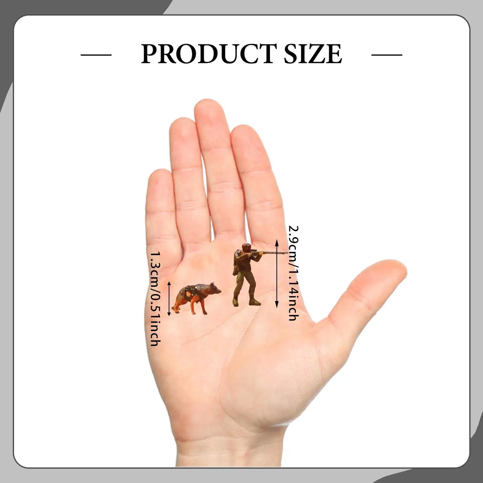 2x soldaat en hond miniatuurfiguren miniatuur mensen beeldjes miniatuur scènemodellen voor games hobby zandtafel decor ambachten