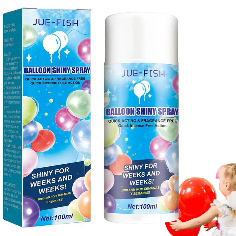 100ml Balloon Shine Spray Anti Fading No Drips Shiny Glow Spray  Restore Enhance Balloon Gloss For Latex Balloons