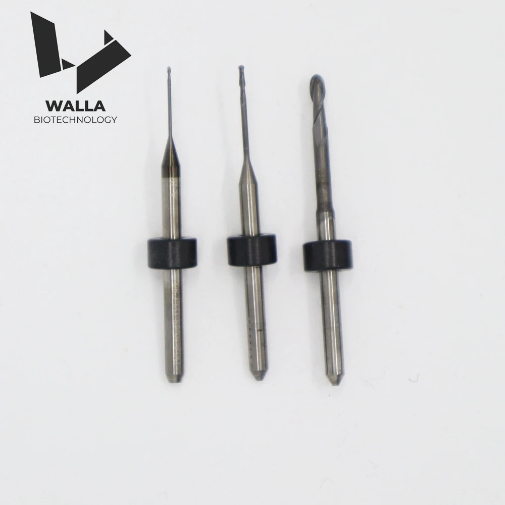 3mm Zirconia Milling burs 0.3 0.6 1.0 2.5mm Diamond Coated End Mill for imes icore-140/150/245/250 Milling Machine