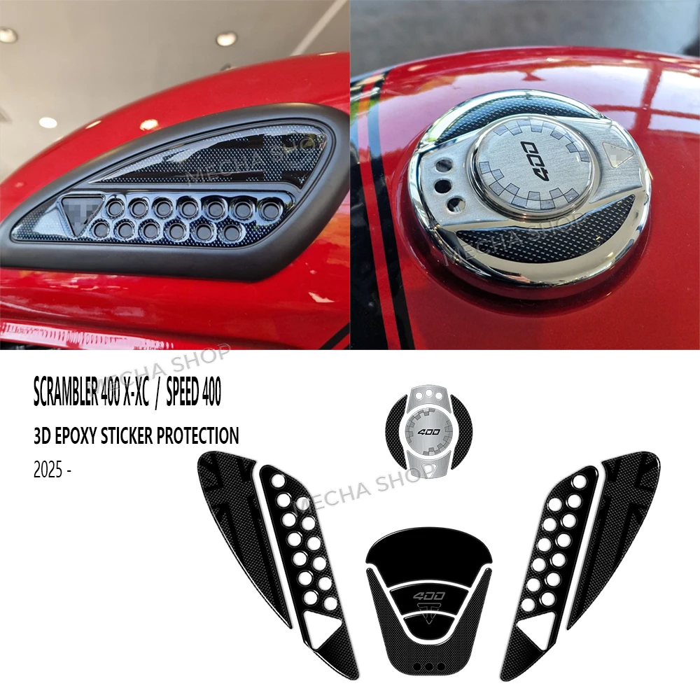 

Motorcycle Decals For Scrambler 400 X-XC 2024 Speed ​​400 2025: Accessories Tank Pad Protective Kit