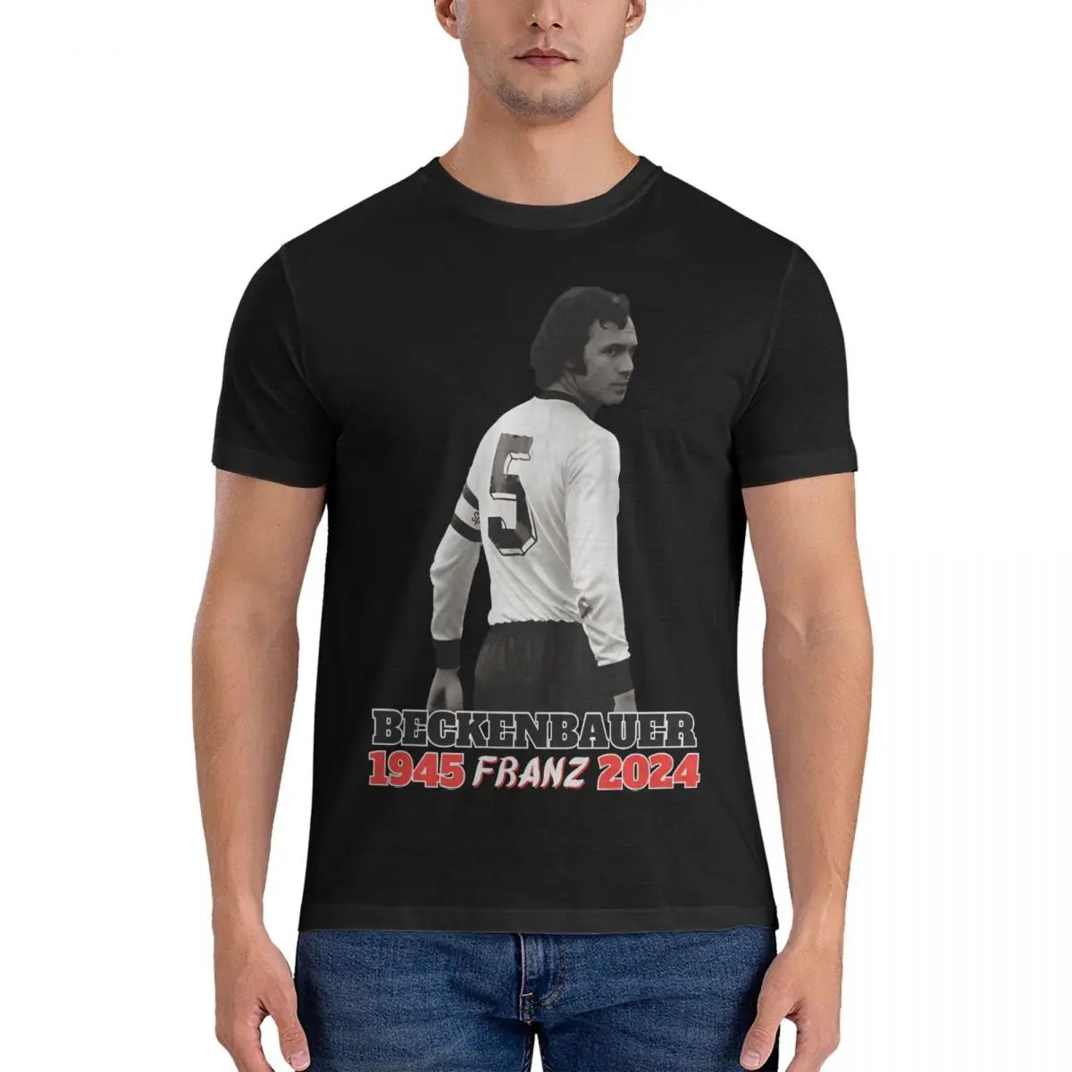 Fun Sport T-Shirts Men F-Franz Beckenbauer Soccer Star Casual Cotton Tee Shirt Round Neck Short Sleeve T Shirts New Arrival Tops