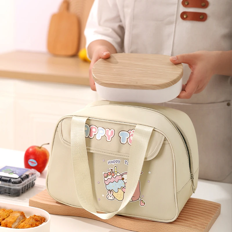 Insulated Lunch Bag Insulation Bento Pack Aluminum Foil Rice Bag Meal Pack Ice Pack Student Cartoon Bento Handbag Insulation Box