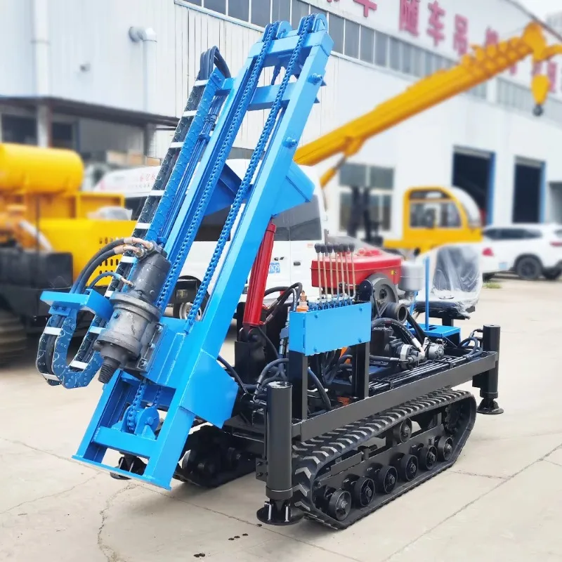 Low Maintenance Hydraulic Photovoltaic Pile Driver Grease Lubricated Bearings For Continuous Solar Field Piling Work