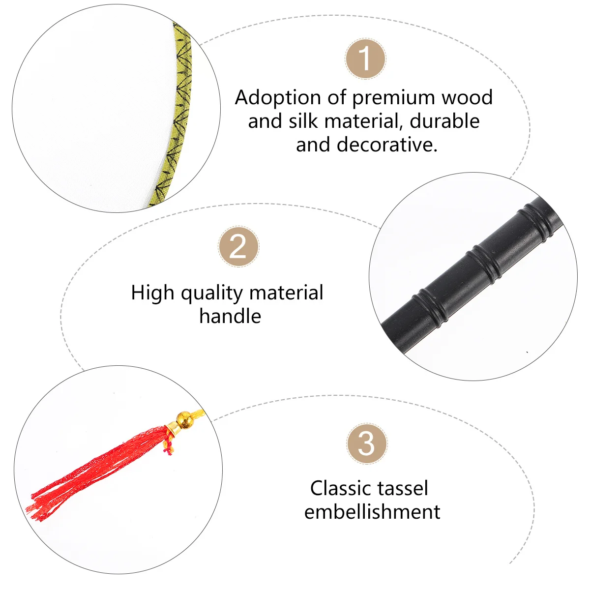 5 قطعة Diy بها بنفسك فارغة مراوح اليد المستديرة للأطفال اللوحة الحرفية قسط الخشب الحرير الكتابة على الجدران التعليمية الفن النشاط ديكور هدايا الحفلات