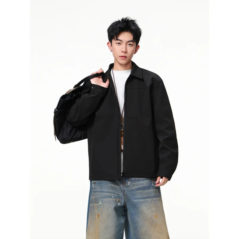 GIOIOMen's Jacket，2025Spring and Autumn New Style Turn-down Collar Simple Loose Casual Men's Jacket，Men's Clothing