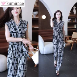 Large Size Set Women's Summer 2023 Fashionable Short Sleeves+Trouser Legs Two Piece Set Clothes for Women 2 Piece Set Pants