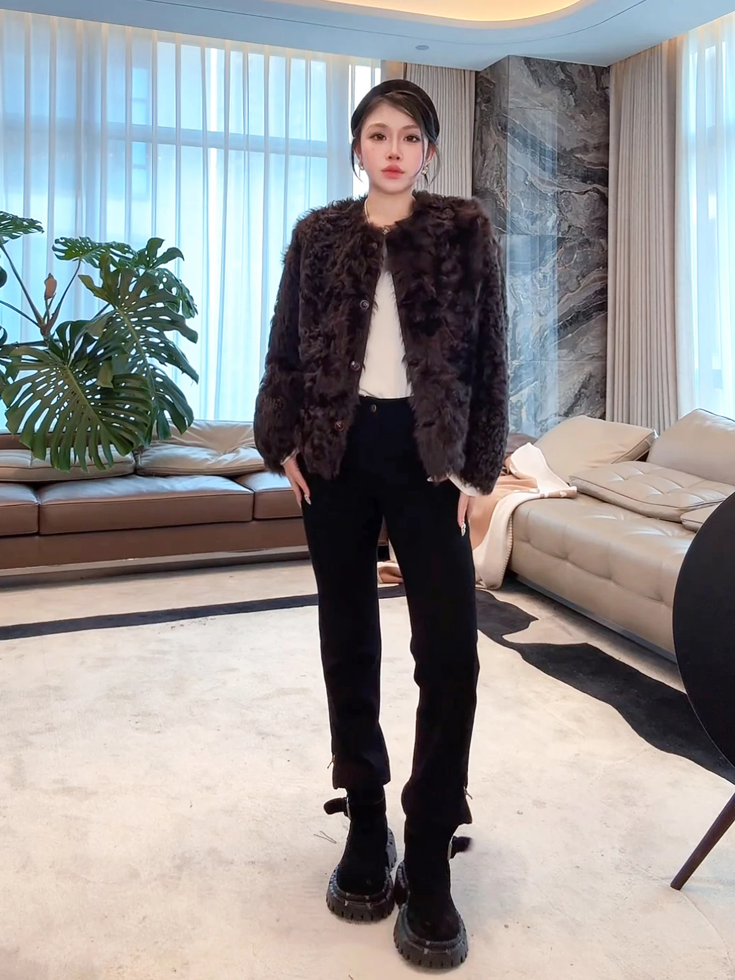 

Джинсы женские с высокой талией, облегающие, из плотного денима, с эластичным поясом, модель High Elastici, прямые, из хлопка