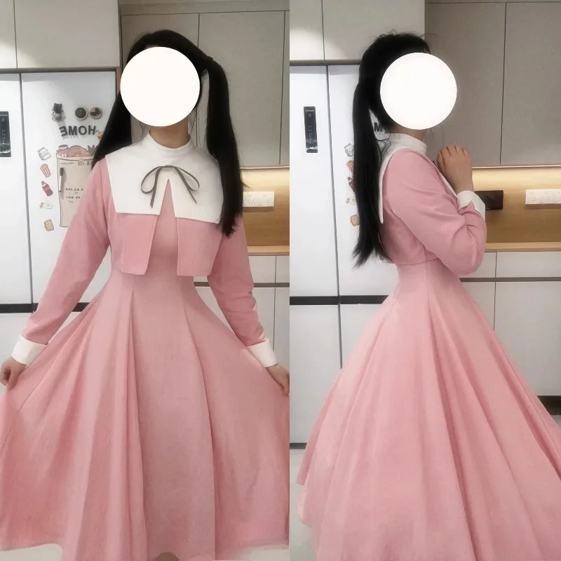 

Anime Tomoyo Cosplay Daidouji Costume Princess Pink Dress Sweet Clothes Role Play Outfit for Women Halloween Carnival Party