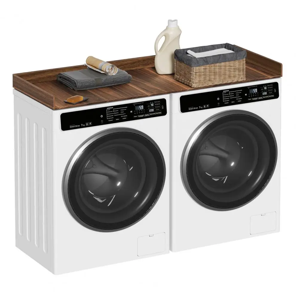 

Retro Wooden Washing Machine Cover Mat Cabinet Fridge Top Dust ProtectorDrain Pad Kitchen Dish Dry Mat Microwave Oven Cover