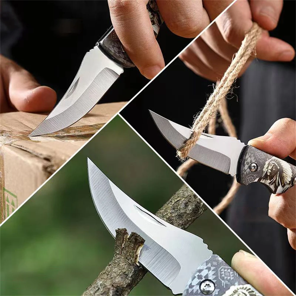 1/2/4PCS,Folding Knife Stainless Steel Folding Fruit Vegetable Peeling Paring Knife Cooking knife Portable Knife Kitchen knife view 3