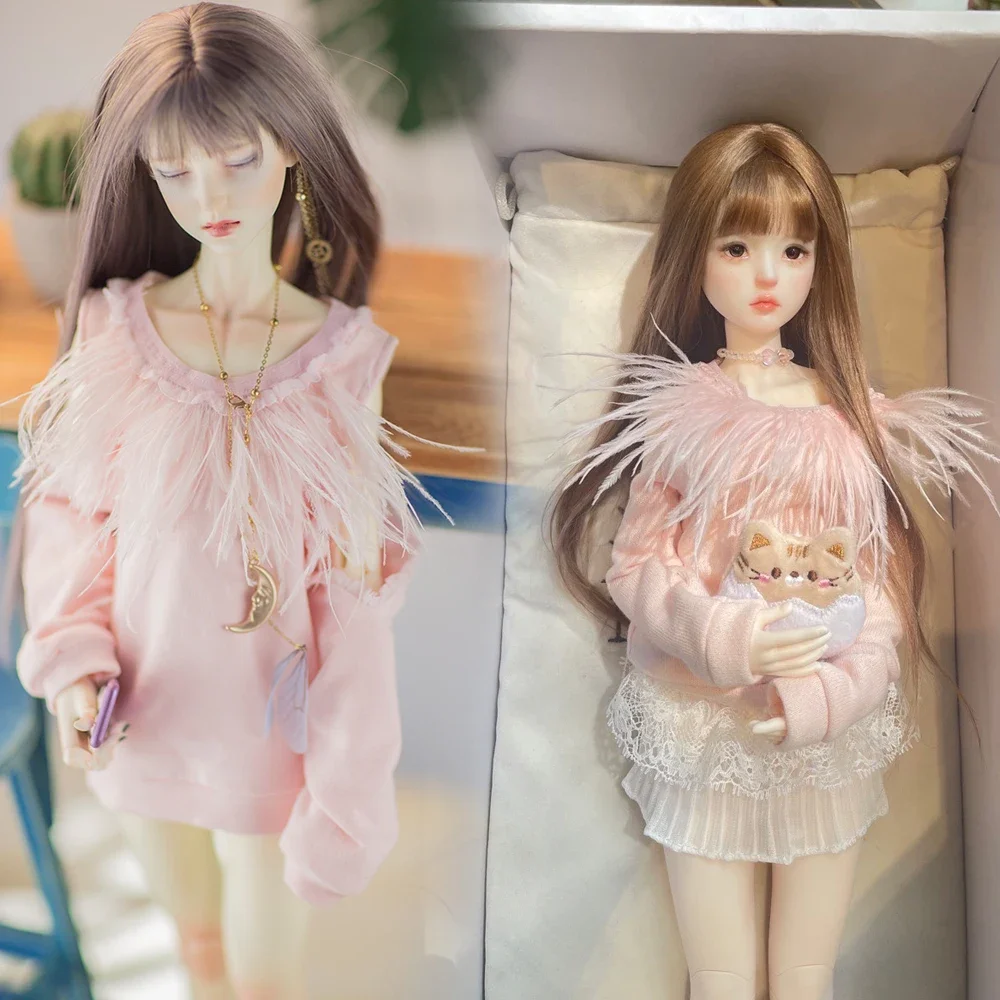 

D04-B370 Children handmade toy BJD/SD doll clothes 1/4 1/3 SD16 uncle 70 Long Off Shoulder Sweater 1pcs