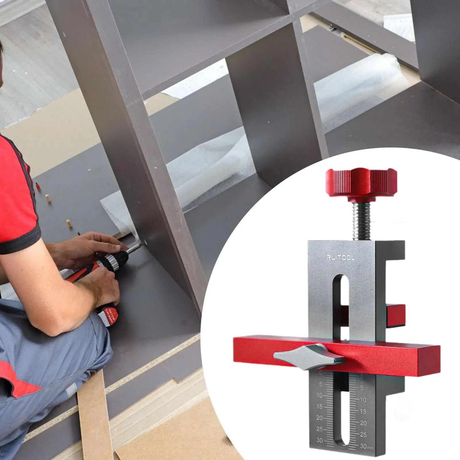 

Cabinet Door Mounting Jig Compact Sturdy Multipurpose Portable Professional for