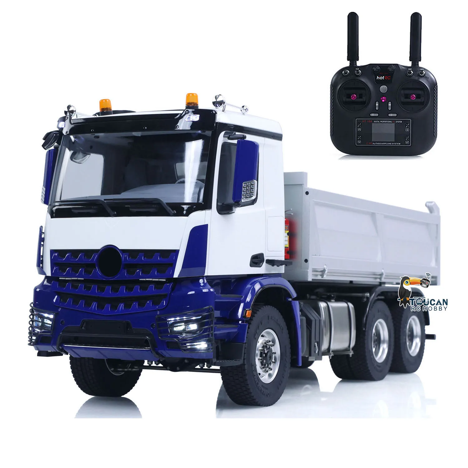 Caja de cambios de chasis de Metal 1/14 6x6, camión volquete hidráulico RC 3348, volquete controlado por Radio, eje diferencial, sonido ligero, Radio, juguete para niños