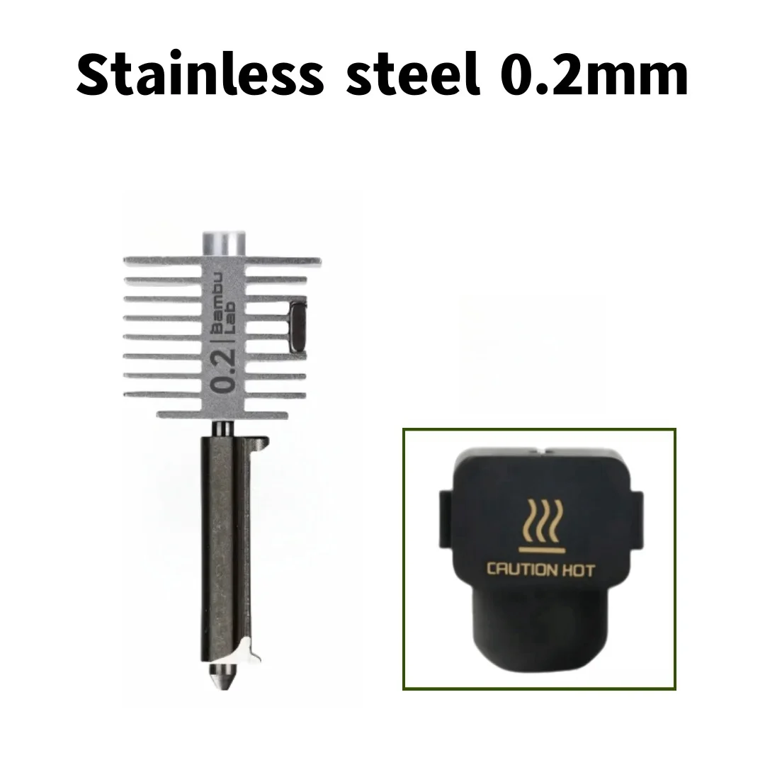 فوهة أصلية لمختبر بامبو A1/A1mini سريعة السرعة نهاية ساخنة فوهة فولاذية مقواة 0.2/0.4/0.6/0.8 مللي متر Bambulab A1 الرسمية Hotend