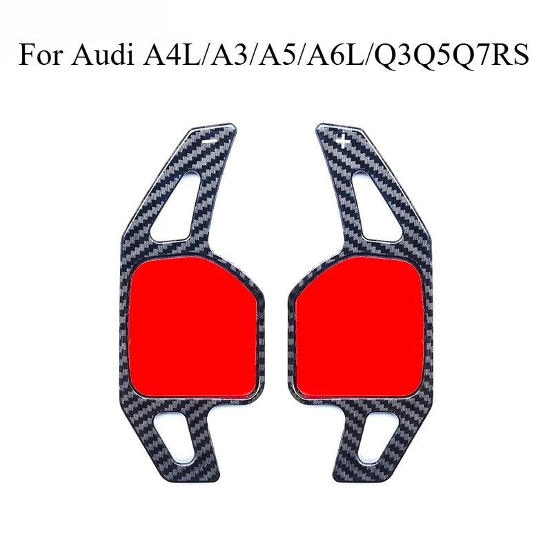 For Audi A3/S3/RS3/A4 Steering Wheel Paddle Shifter Decorative Interior Carbon Fiber Modification Steering Wheel Accessories