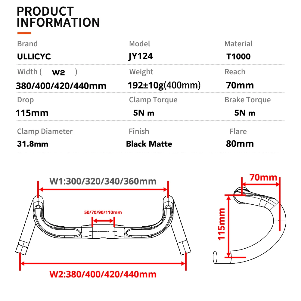 RACE ULTRA SL ,31.8mm Carbon Fibre Road Bike Handlebar, Cycling Drop Bar, Bicycle Parts,Flare 40mm