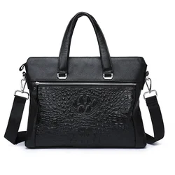 Leisure Head Layer Cowhide Man Briefcase Genuine Soft Leather Crossbody Handbag New High Quality Single Shoulder Messenger Bags