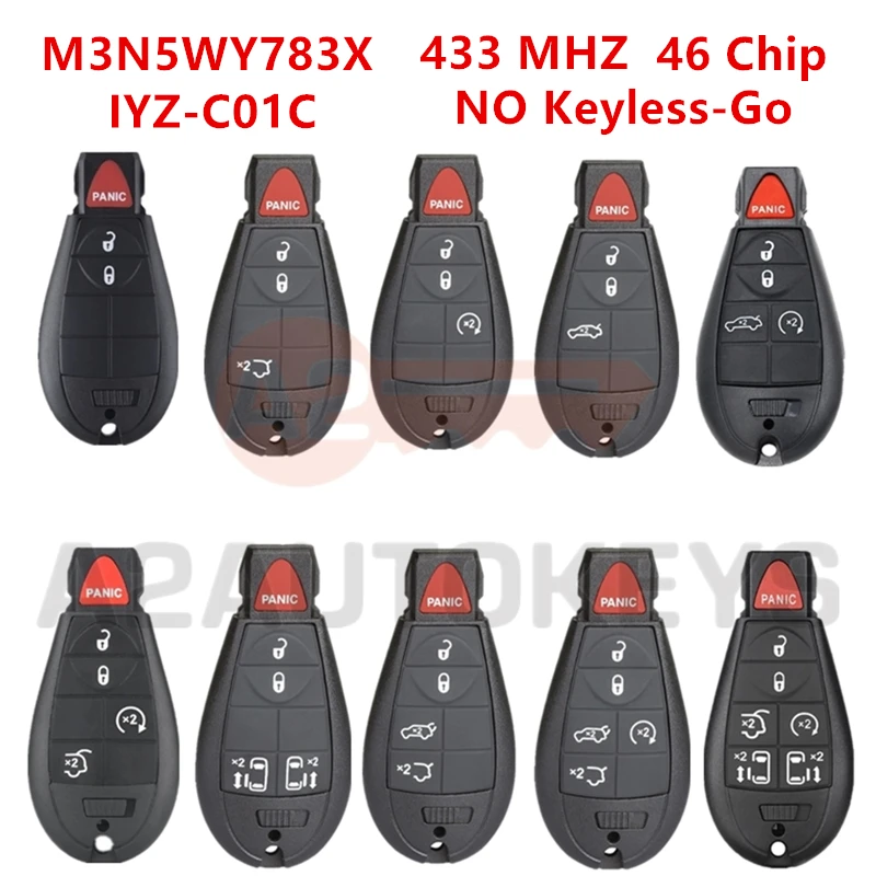 

A2AUTOKEYS M3N5WY783X IYZ-C01C 433 МГц ID46 для Chrysler Town & Country Jeep Grand Cherokee Dodge Caravan Journey без ключа-Go